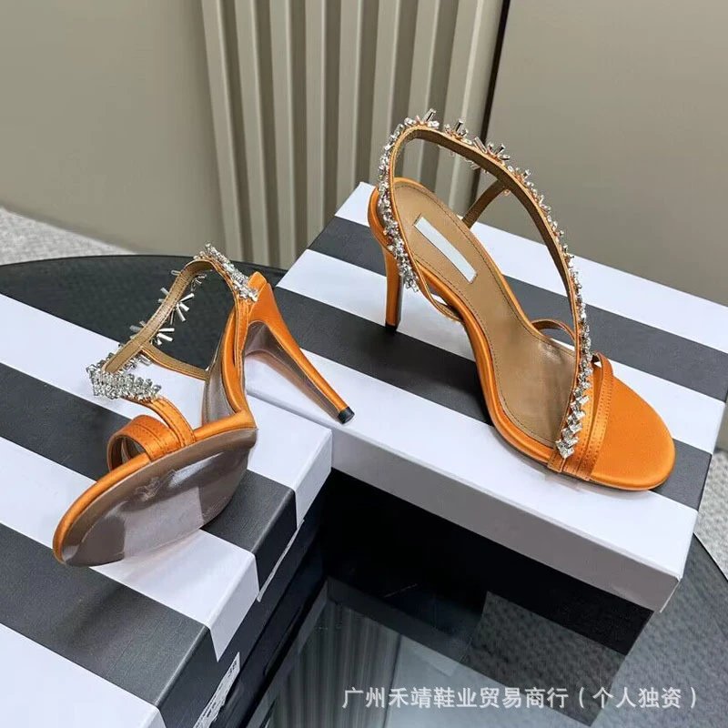 Valentino Garavani Rockstud Spike Sandals Rose Gold Heels - 5
