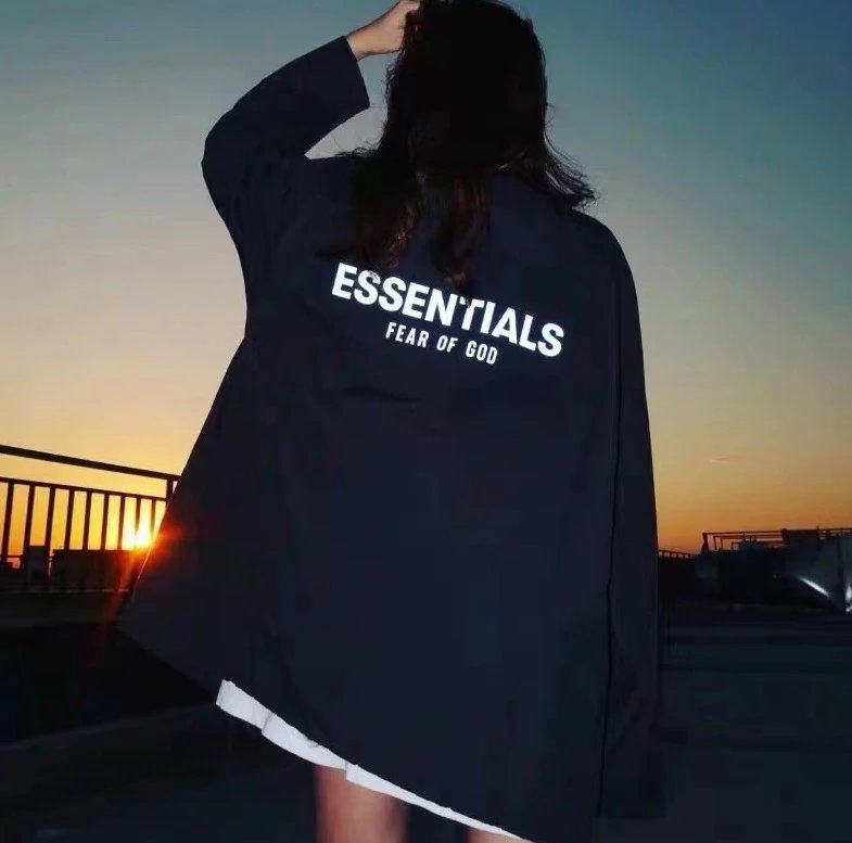 Fear of God Essentials Coach Jacket Beige Outerwear - 8