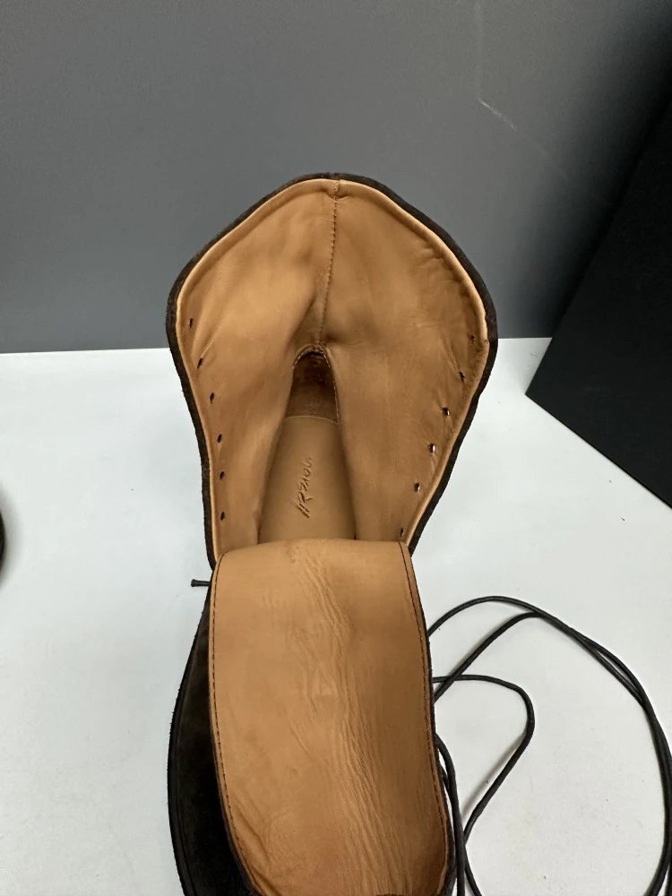 Maison Margiela Tabi Lace-Up Suede Boots Brown - 20