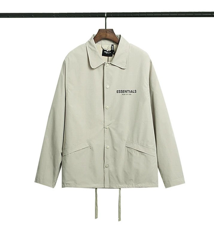Fear of God Essentials Coach Jacket Beige Outerwear - 10