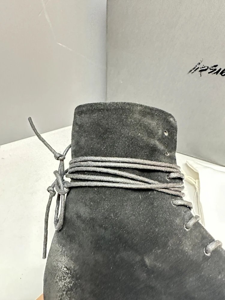 Maison Margiela Tabi Lace-Up Suede Boots Brown - 29