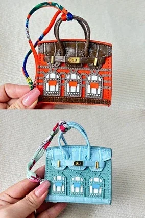 Unbranded Handbags Mini top-handle window house bag charm product detail image 5