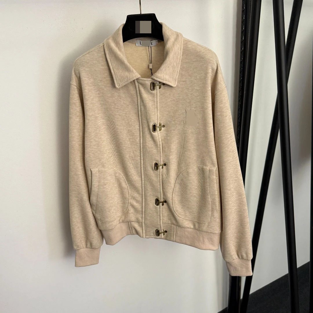 Design Corduroy Toggle Jacket and Wide-Leg Sweatpants Set Brown - 7