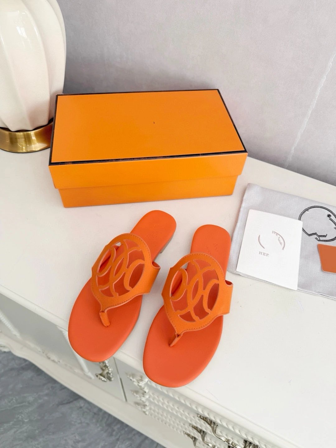 Hermès Oran Sandals Beige Leather Thong Sandals - 5
