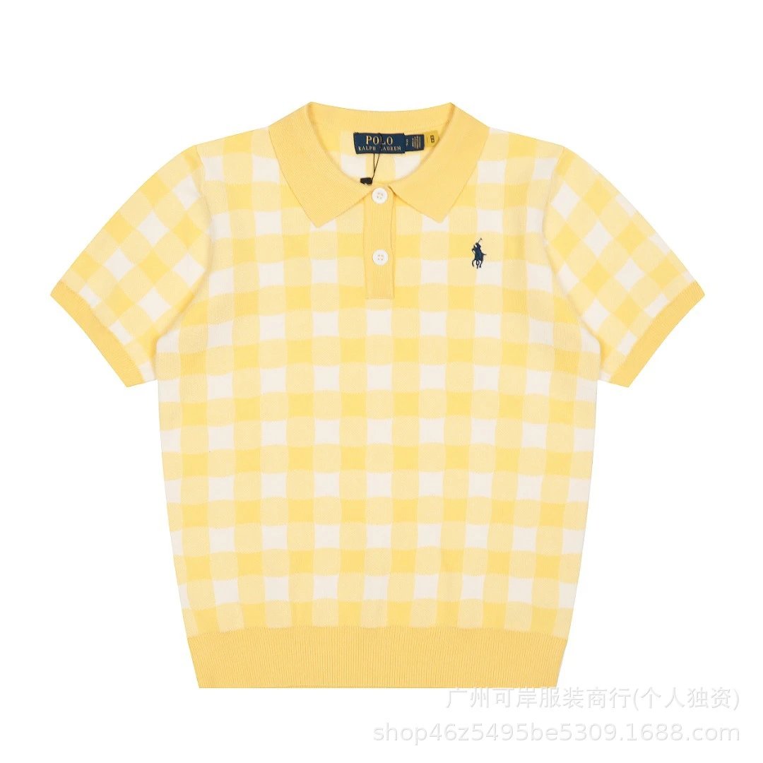 Polo Ralph Lauren Gingham Knit Polo Mint Green - 19