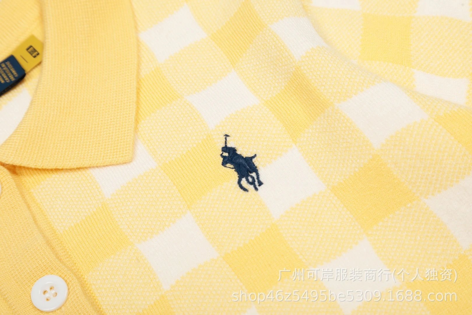 Polo Ralph Lauren Gingham Knit Polo Mint Green - 23