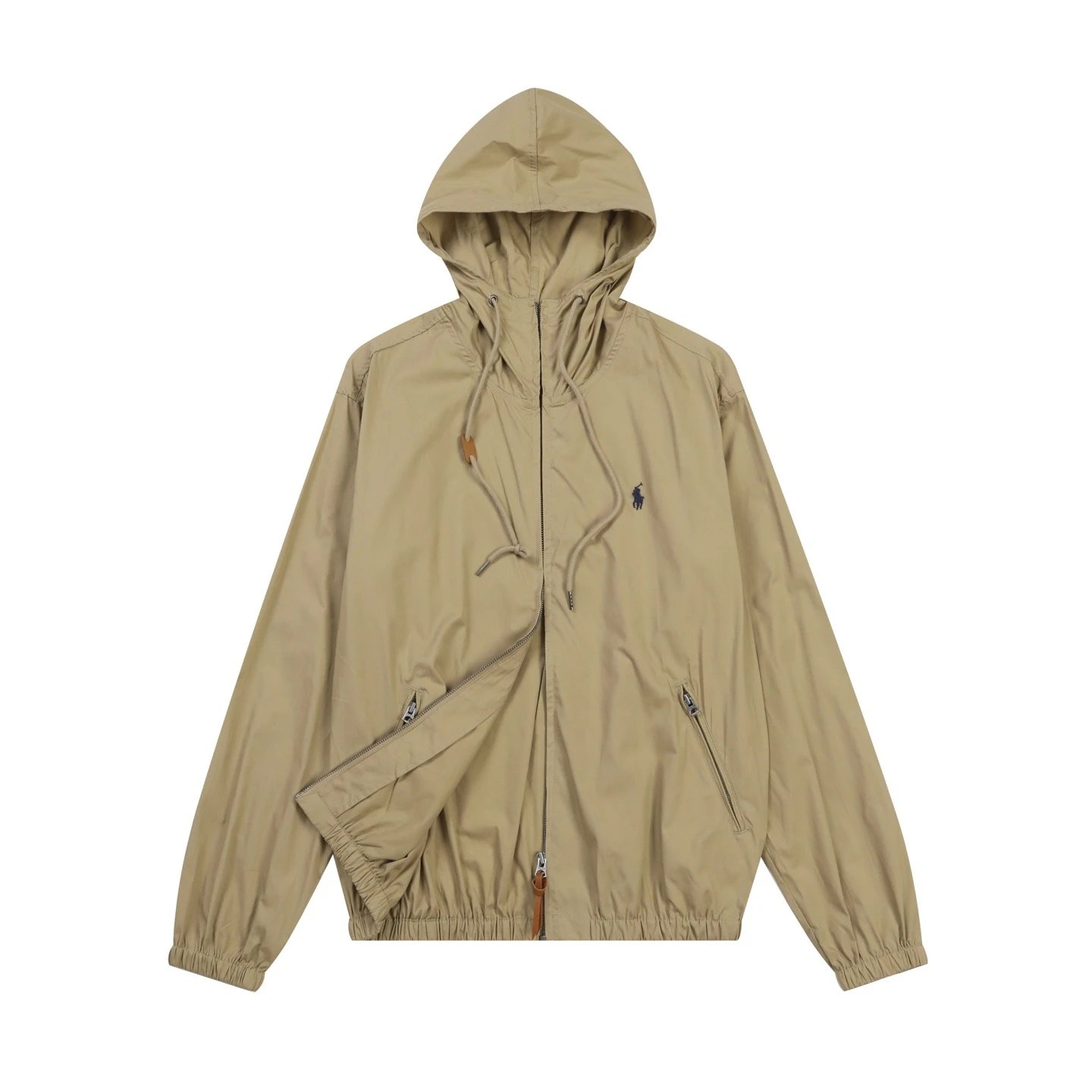 Polo Ralph Lauren Windbreaker Beige Hooded Jacket - 3