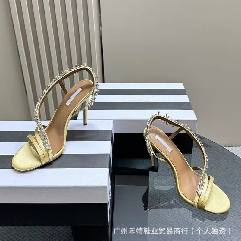Valentino Garavani Rockstud Spike Sandals Rose Gold Heels - 9