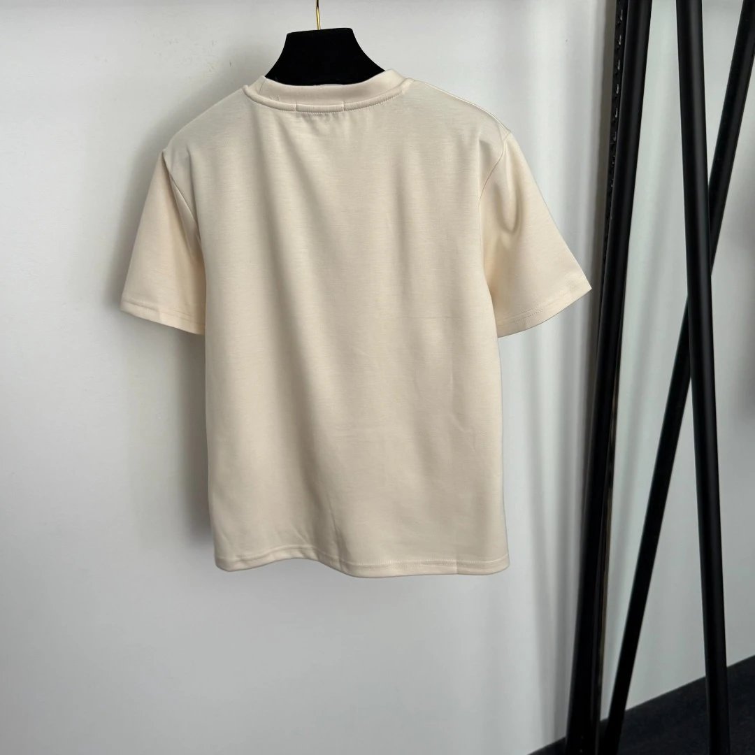 Design Minimalist Beige T-Shirt and Drawstring Sweatpants Set - 8