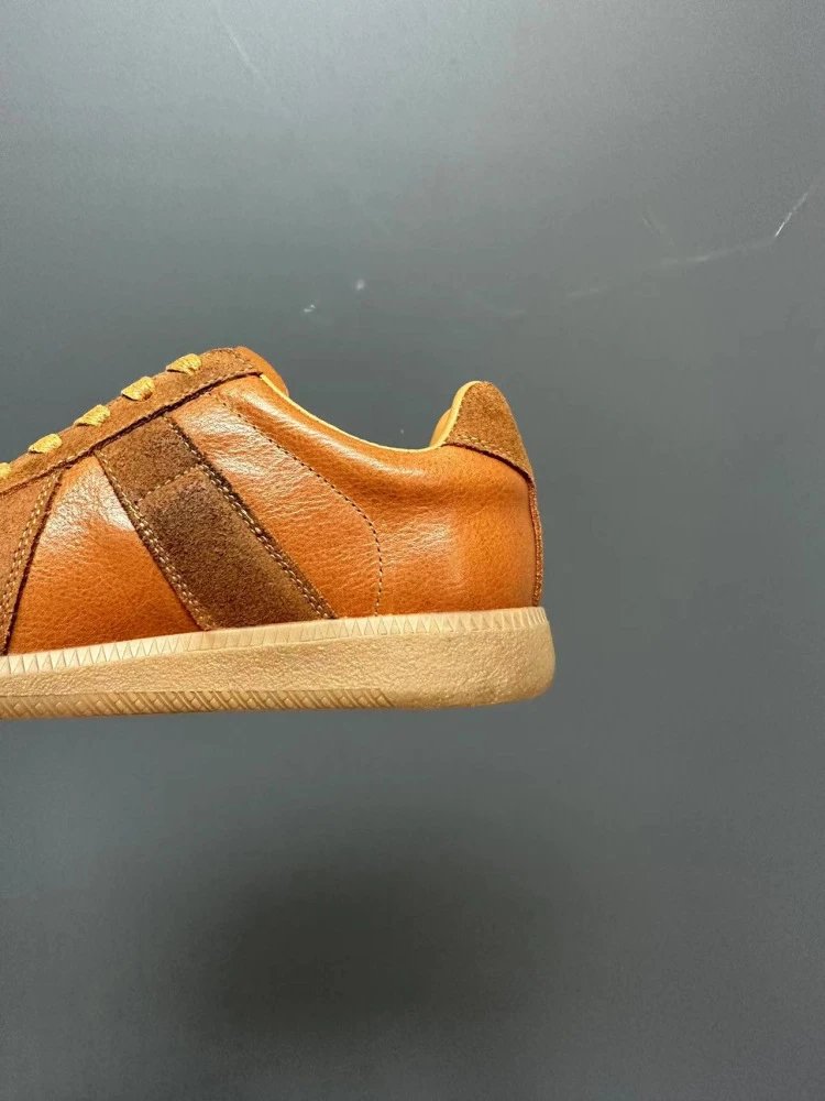 Maison Margiela Replica Sneakers Tan Suede Leather Sneakers - 16