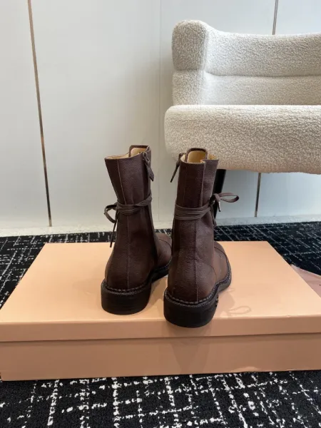 Miu Miu Buckled Combat Boots Black - 30