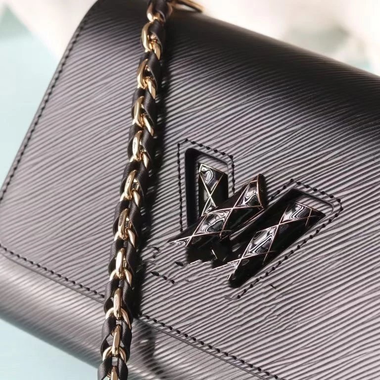 Louis Vuitton Twist MM Blue Epi Leather Chain Shoulder Bag - 8