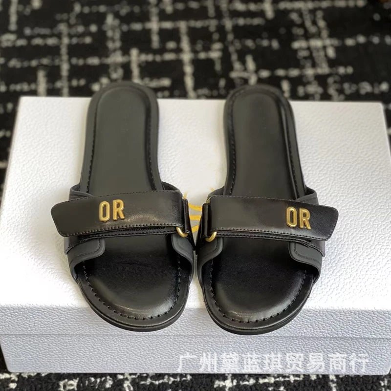 Dior OR Slide Sandals Black - 9