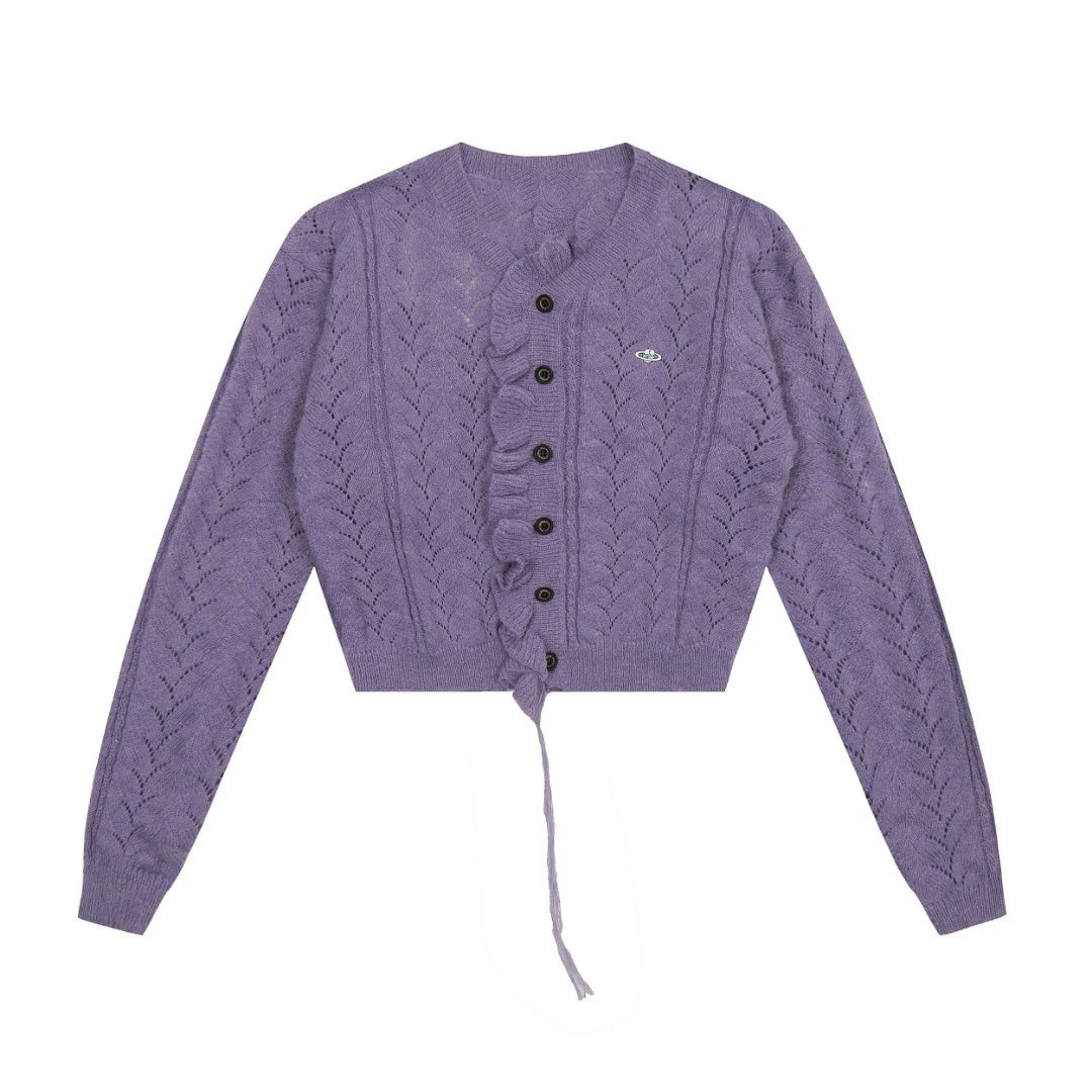 Saint Tears Embroidered Cable Knit Cardigan Black - 17