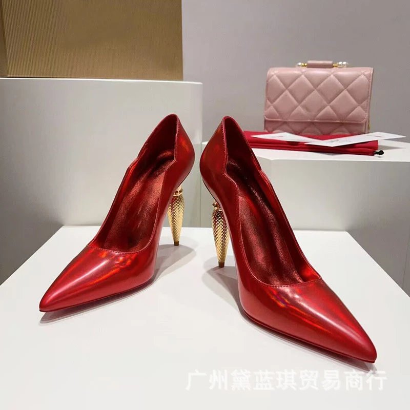 Christian Louboutin Pigalle Follies Black Patent Leather Stilettos - 7