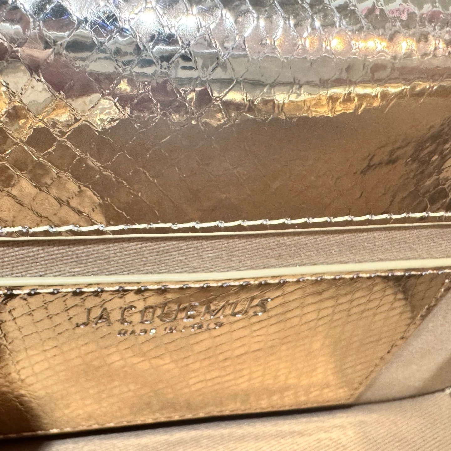 Jacquemus Le Chiquito Beige Leather Clutch - 11