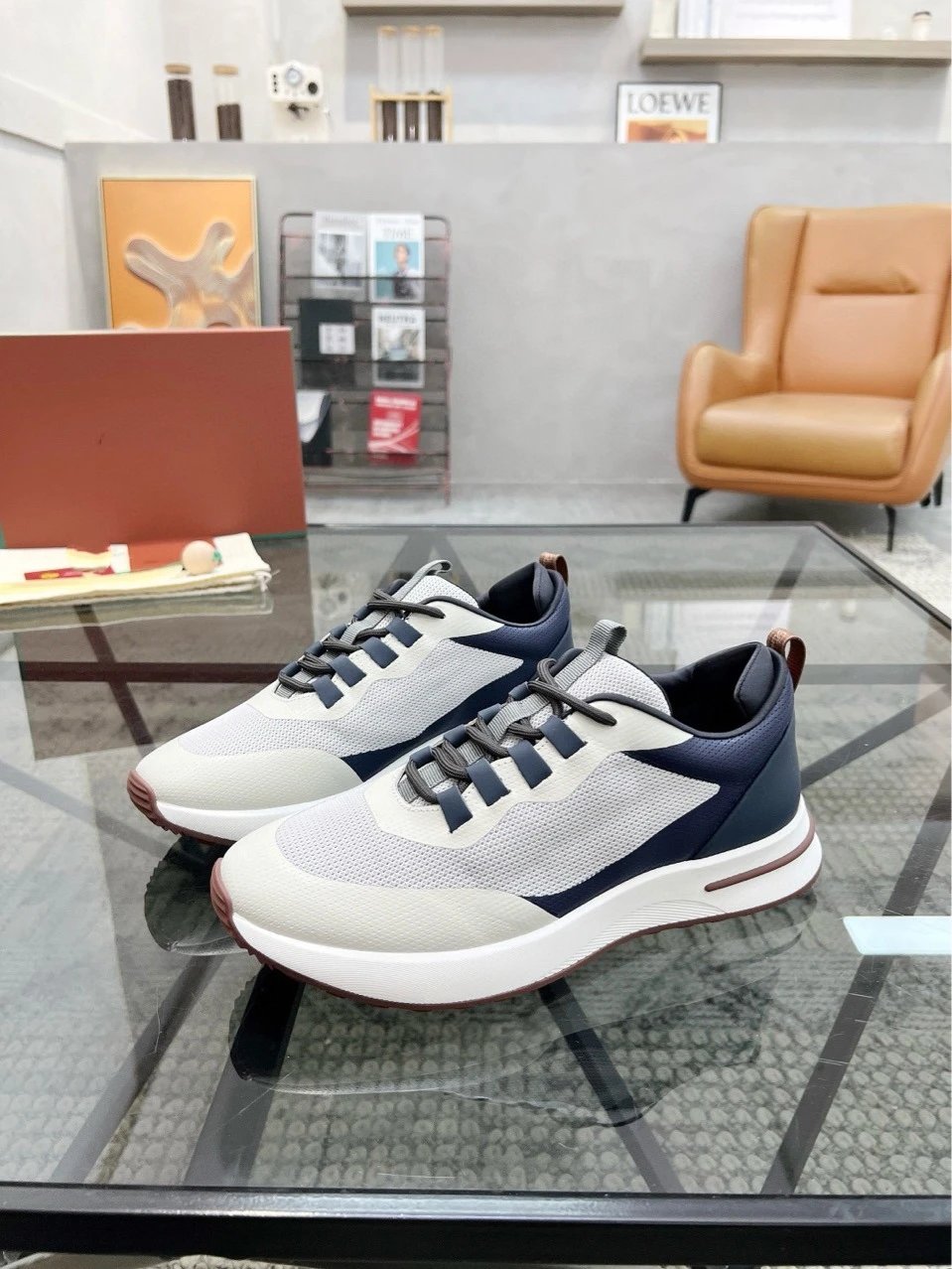 Hogan Interactive Sneakers White Navy Brown Sneakers - 5