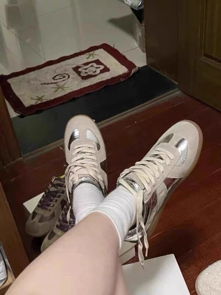 Maison Margiela Replica Sneakers Tan Suede Leather Sneakers - 9