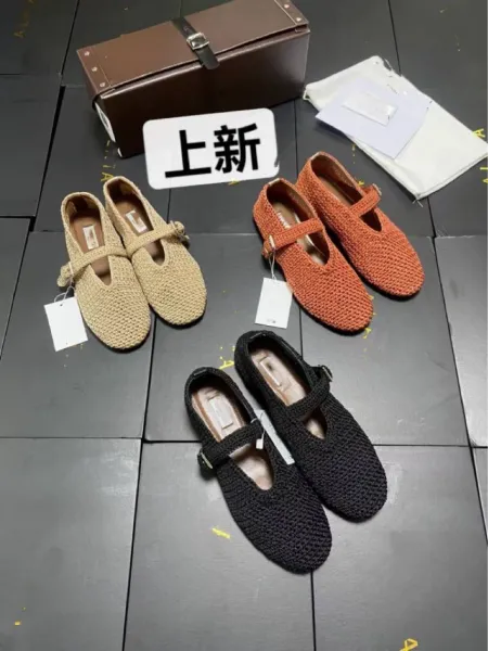 Maison Margiela Tabi Mary Jane Knit Black Shoes - 4