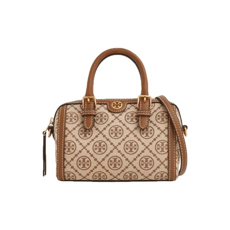 Tory Burch Handbags Monogram Canvas Bowling Bag image 5