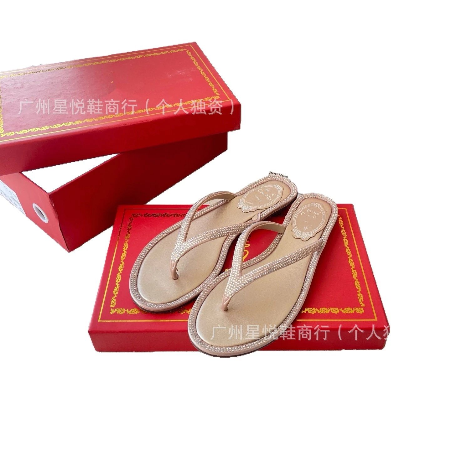 Unbranded Sandals Rhinestone Thong Flat image 5