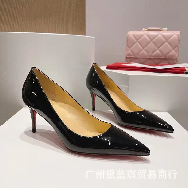 Christian Louboutin Pigalle Follies Nude Patent Leather Stilettos - 8