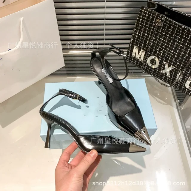 Prada High Heels Pointed-Toe Ankle-Strap Stiletto product detail image 1
