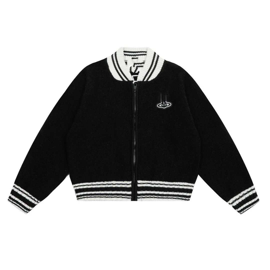 Saint Tears Embroidered Cable Knit Cardigan Black - 24