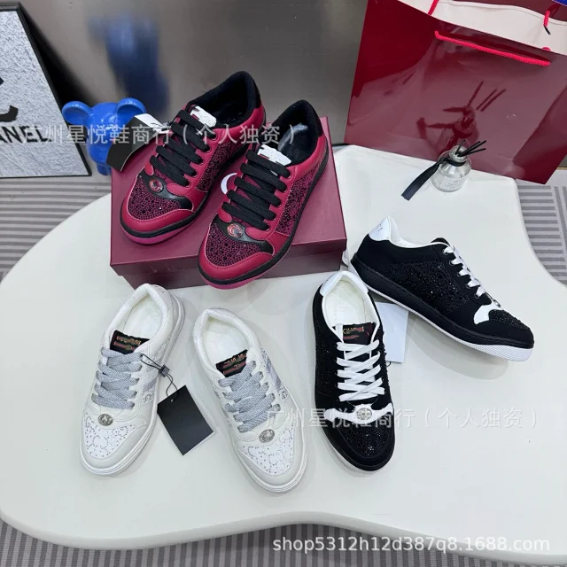 Unbranded Sneakers Rhinestone Low-Top Lace-Up product detail image 3