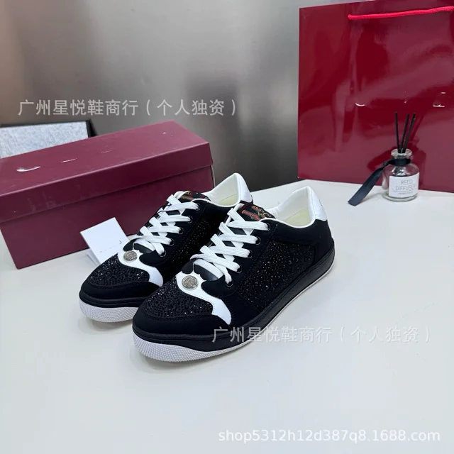 Unbranded Sneakers Rhinestone Low-Top Lace-Up product detail image 9