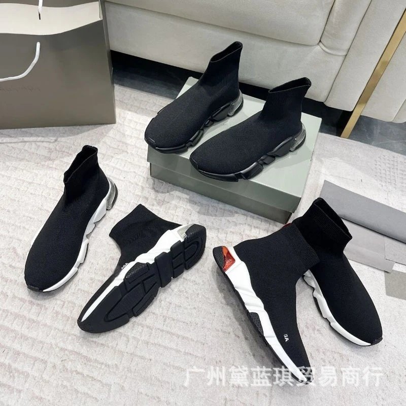 GRA Speed Trainer Black White Red Chunky Sneakers - 2