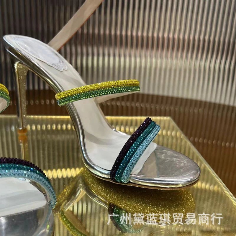 Christian Louboutin Spiral Strass Heels Multicolor Stilettos - 8