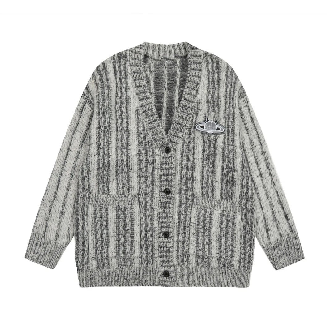 Saint Tears Embroidered Cable Knit Cardigan Black - 21