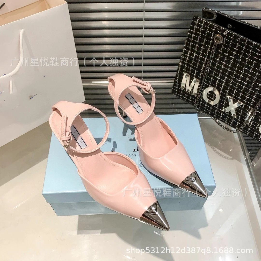 Prada Re-Edition 2005 Pointed-Toe Slingback Heels Black - 7