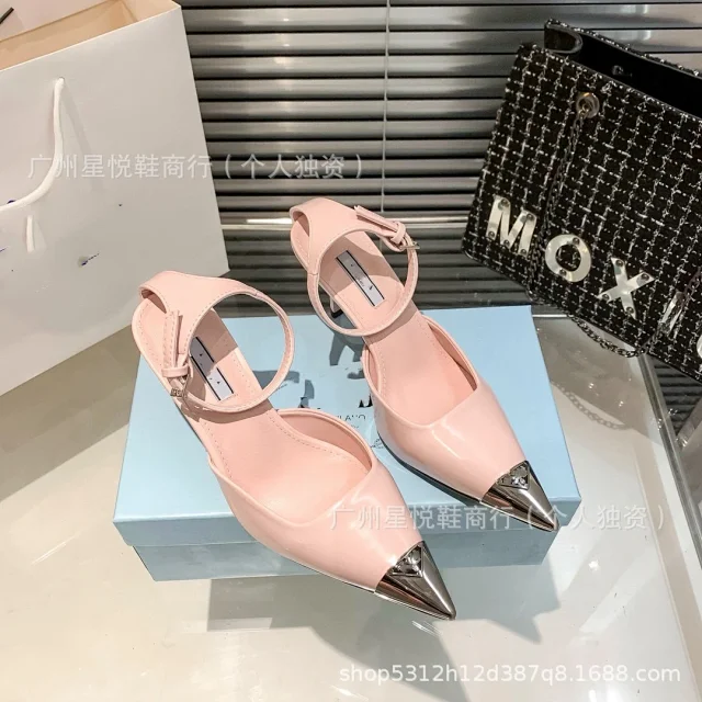 Prada High Heels Pointed-Toe Ankle-Strap Stiletto product detail image 6