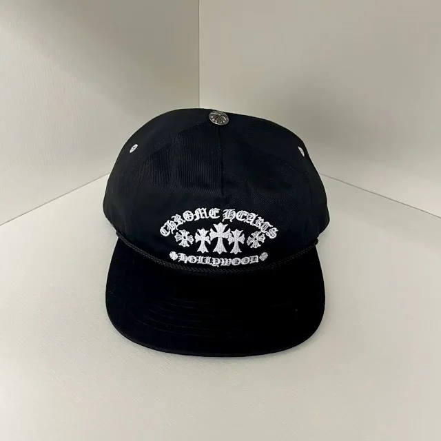 Chrome Hearts Hats Embroidered Cross Motif Baseball Cap with Braided Trim product detail image 2