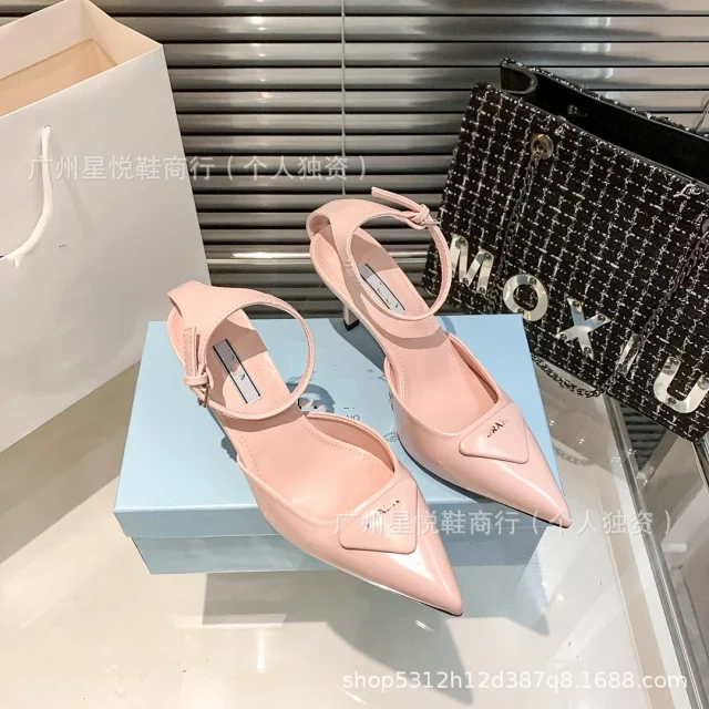 Prada High Heels Pointed-Toe Ankle-Strap Stiletto product detail image 11