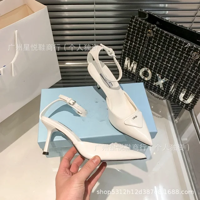 Prada High Heels Pointed-Toe Ankle-Strap Stiletto product detail image 9