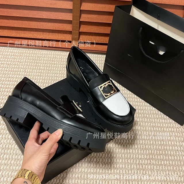 Unbranded Casual Shoes Platform Square Buckle Loafers product detail image 1