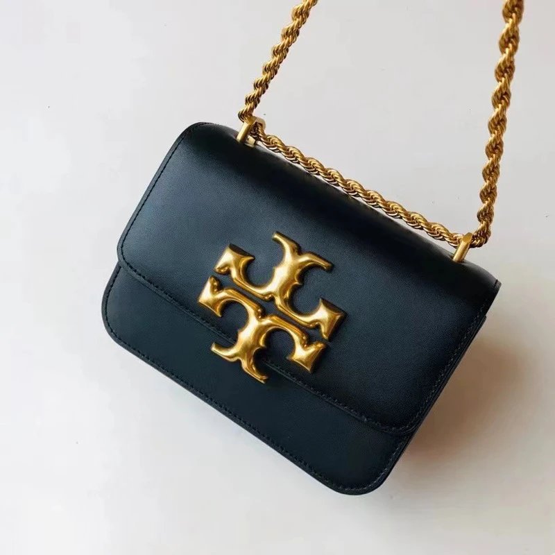 Tory Burch Crossbody Bags Gold Double T Logo Chain Strap image 2