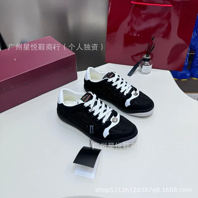 Unbranded Sneakers Rhinestone Low-Top Lace-Up product detail image 8