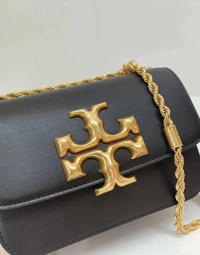 Tory Burch Crossbody Bags Gold Double T Logo Chain Strap product detail image 16