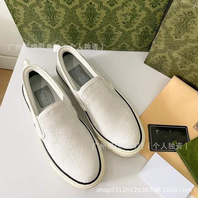 Unbranded Sneakers Platform Slip-On Canvas with Monogram Pattern product detail image 2