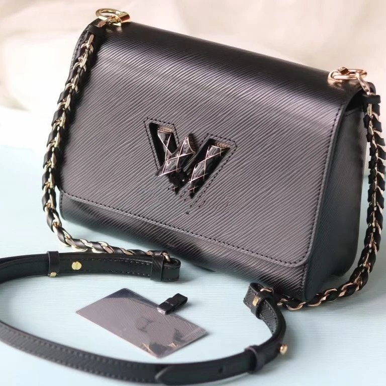 Unbranded Crossbody Bags Wave-textured flap bag with chain strap image 1