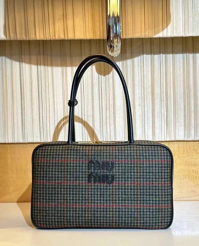 Miu Handbags Bowling handbag with top handles and zip closure product detail image 3