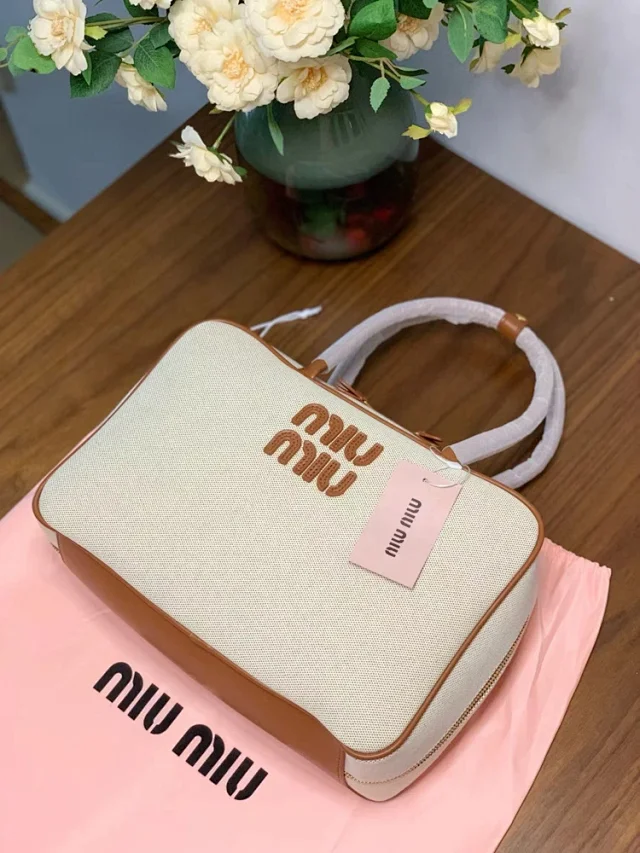 Miu Handbags Bowling handbag with top handles and zip closure product detail image 16