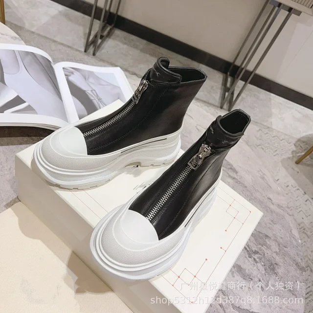 Unbranded Boots Front-Zip Platform Ankle product detail image 3