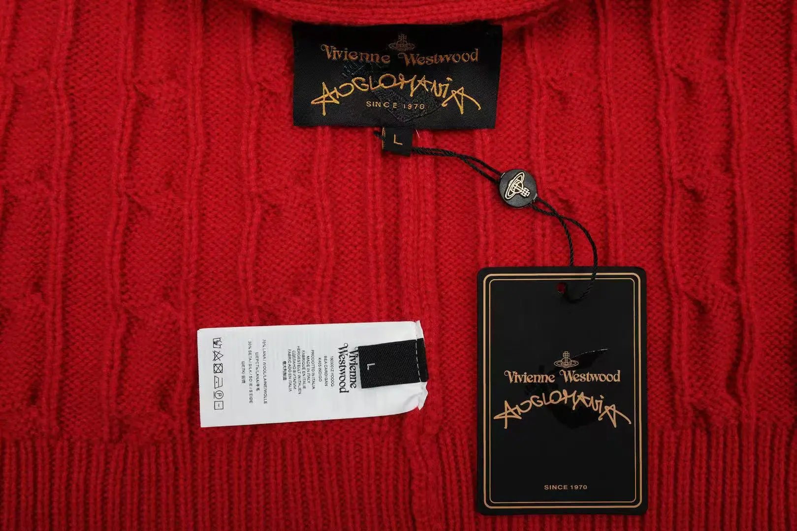 Vivienne Westwood Red Label Cable Knit Cardigan Ivory - 4