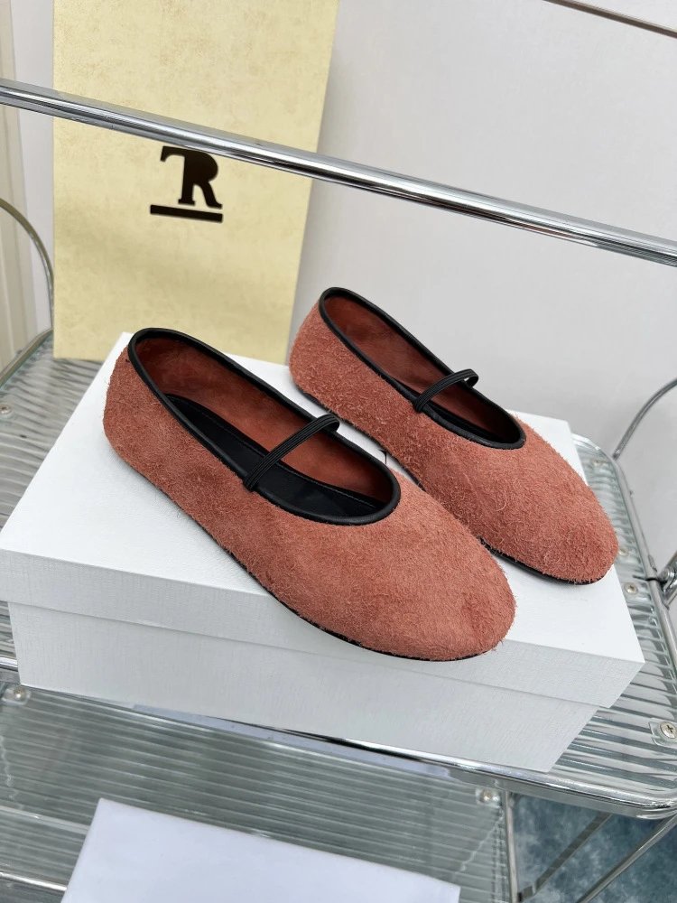 Maison Margiela Tabi Mary Jane Gray Wool-Blend Flat Shoes - 14