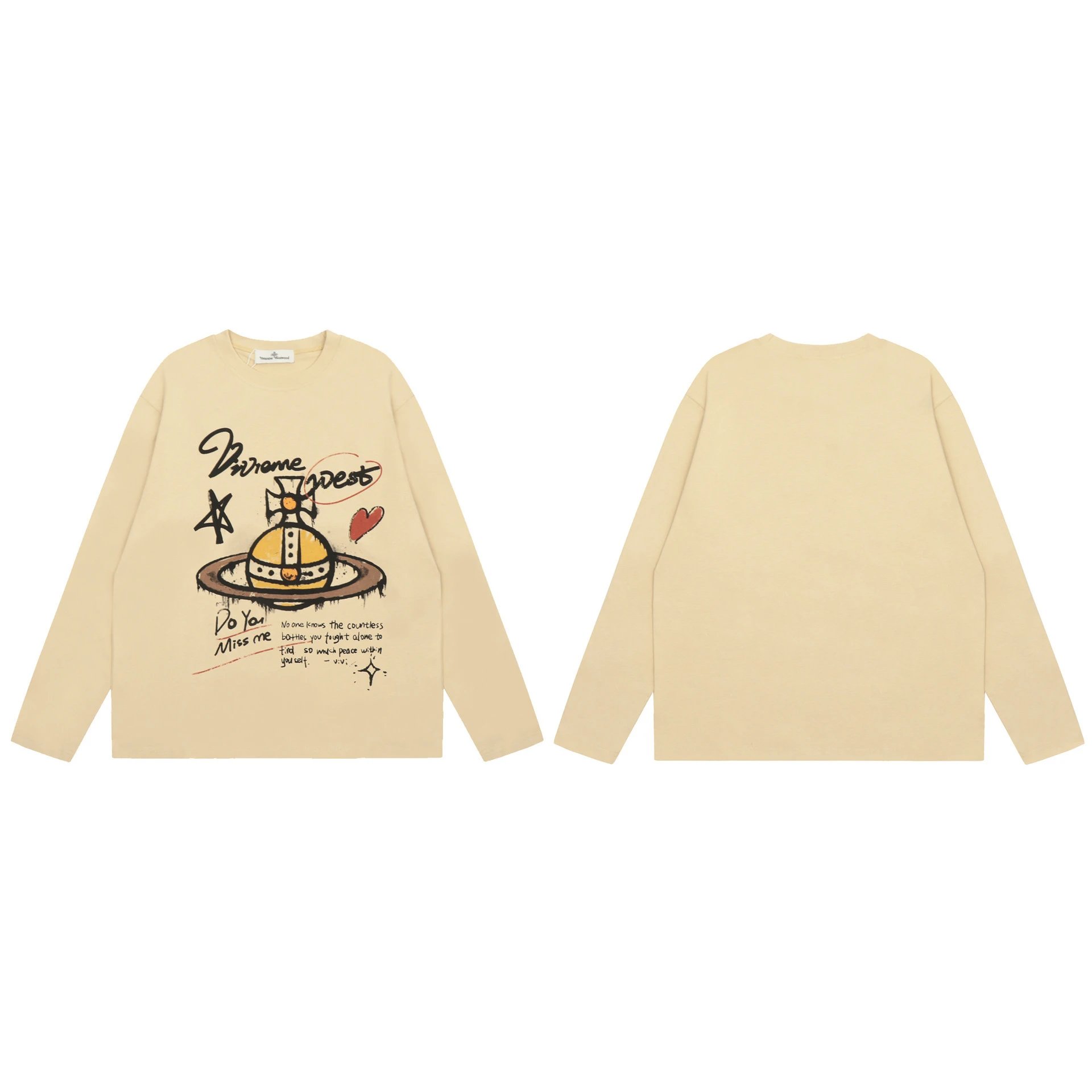 Vivienne Westwood x Digital Pionker Graphic Long-Sleeve T-Shirt White - 15